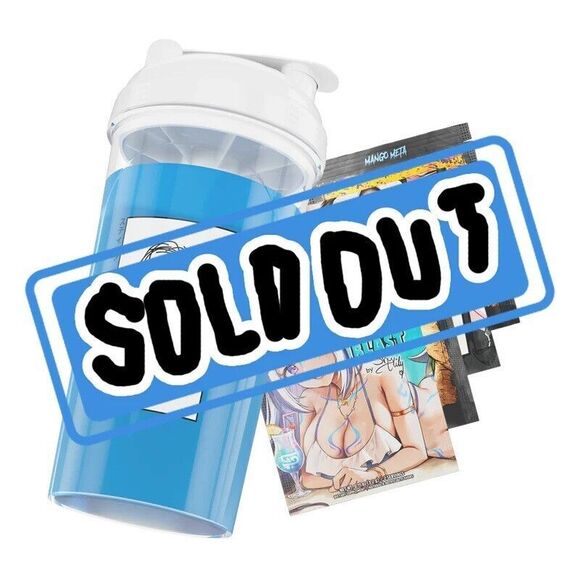 GamerSupps GG Waifu Cup Stick Figure Waifu Limited Edition Shaker Cup - Picture 2 of 5